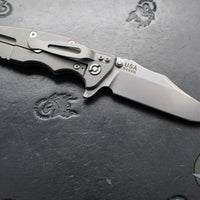 Hinderer Eklipse 3.5"- Bowie Edge- Working Finish Ti And Various G-10 Handles- Stonewash S45VN Blade