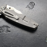 Hinderer Eklipse 3.5"- Bowie Edge- Working Finish Ti And Various G-10 Handles- Stonewash S45VN Blade