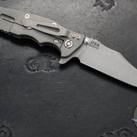 Hinderer Eklipse 3.5"- Bowie Edge- Working Finish Ti And Various G-10 Handles- Working Finish S45VN Blade