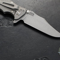 Hinderer Eklipse 3.5"- Bowie Edge- Working Finish Ti And Various G-10 Handles- Working Finish S45VN Blade