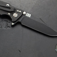 Hinderer Eklipse 3.5"- Bowie Blade- Battle Black Titanium And Various G-10 Handle- Battle Black Blade