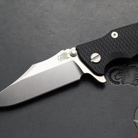 Hinderer Eklipse 3.5"- Bowie Edge- Battle Blue Ti And Black G-10 Handle- Stonewash S45VN Blade