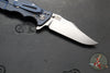 Hinderer Eklipse 3.5"- Bowie Edge- Battle Blue Ti And Black G-10 Handle- Stonewash S45VN Blade