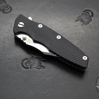 Hinderer Eklipse 3.5"- Bowie Edge- Battle Blue Ti And Black G-10 Handle- Stonewash S45VN Blade