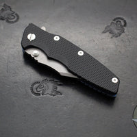 Hinderer Eklipse 3.5"- Bowie Edge- Battle Blue Ti And Black G-10 Handle- Working Finish S45VN Blade