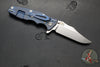 Hinderer Eklipse 3.5"- Bowie Edge- Battle Blue Ti And BlueBlack G-10 Handle- Stonewash S45VN Blade