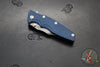 Hinderer Eklipse 3.5"- Bowie Edge- Battle Blue Ti And BlueBlack G-10 Handle- Working Finish S45VN Blade