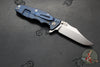 Hinderer Eklipse 3.5"- Bowie Edge- Battle Blue Ti And Blue G-10 Handle- Stonewash S45VN Blade