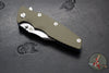 Hinderer Eklipse 3.5"- Bowie Edge- Battle Blue Ti And OD Green G-10 Handle- Stonewash S45VN Blade