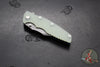 Hinderer Eklipse 3.5"- Bowie Edge- Battle Blue Ti And Translucent Green G-10 Handle- Working Finish S45VN Blade