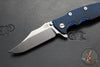 Hinderer Eklipse 3.5"- Bowie Edge- Battle Bronze Ti And BlueBlack G-10 Handle- Stonewash S45VN Blade