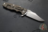 Hinderer Eklipse 3.5"- Bowie Edge- Battle Bronze Ti And BlueBlack G-10 Handle- Stonewash S45VN Blade