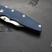 Hinderer Eklipse 3.5"- Bowie Edge- Battle Bronze Ti And BlueBlack G-10 Handle- Stonewash S45VN Blade