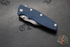 Hinderer Eklipse 3.5"- Bowie Edge- Battle Bronze Ti And BlueBlack G-10 Handle- Working Finish S45VN Blade