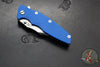 Hinderer Eklipse 3.5"- Bowie Edge- Battle Bronze Ti And Blue G-10 Handle- Stonewash S45VN Blade