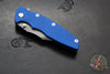 Hinderer Eklipse 3.5"- Bowie Edge- Battle Bronze Ti And Blue G-10 Handle- Working Finish S45VN Blade