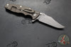 Hinderer Eklipse 3.5"- Bowie Edge- Battle Bronze Ti And OD Green G-10 Handle- Working Finish S45VN Blade