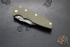 Hinderer Eklipse 3.5"- Bowie Edge- Battle Bronze Ti And OD Green G-10 Handle- Working Finish S45VN Blade