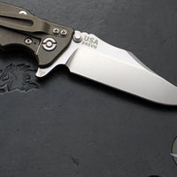 Hinderer Eklipse 3.5"- Bowie Edge- Battle Bronze Ti And Orange G-10 Handle- Stonewash S45VN Blade