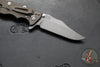 Hinderer Eklipse 3.5"- Bowie Edge- Battle Bronze Ti And Orange G-10 Handle- Working Finish S45VN Blade