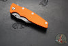 Hinderer Eklipse 3.5"- Bowie Edge- Battle Bronze Ti And Orange G-10 Handle- Working Finish S45VN Blade