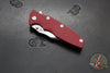 Hinderer Eklipse 3.5"- Bowie Edge- Battle Bronze Ti And Red G-10 Handle- Stonewash S45VN Blade