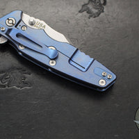 Hinderer Eklipse 3.5"- Bowie Edge- Stonewash Blue Finished Ti And Various G-10 Handles- Stonewash S45VN Blade