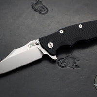 Hinderer Eklipse 3.5"- Bowie Edge- Stonewash Blue Finished Ti And Black G-10 Handle- Stonewash S45VN Blade