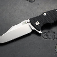 Hinderer Eklipse 3.5"- Bowie Edge- Stonewash Blue Finished Ti And Black G-10 Handle- Stonewash S45VN Blade