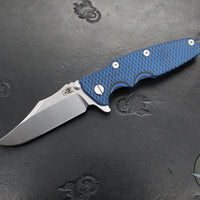 Hinderer Eklipse 3.5"- Bowie Edge- Stonewash Blue Finished Ti And Various G-10 Handles- Stonewash S45VN Blade