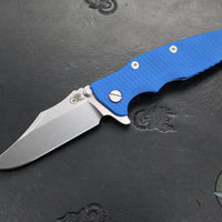 Hinderer Eklipse 3.5"- Bowie Edge- Stonewash Blue Finished Ti And Various G-10 Handles- Stonewash S45VN Blade