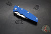 Hinderer Eklipse 3.5"- Bowie Edge- Stonewash Blue Finished Ti And Blue G-10 Handle- Stonewash S45VN Blade