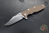 Hinderer Eklipse 3.5"- Bowie Edge- Stonewash Blue Finished Ti And Various G-10 Handles- Stonewash S45VN Blade