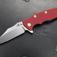 Hinderer Eklipse 3.5"- Bowie Edge- Stonewash Blue Finished Ti And Various G-10 Handles- Stonewash S45VN Blade