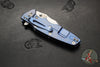 Hinderer Eklipse 3.5"- Bowie Edge- Stonewash Blue Finished Ti And Red G-10 Handle- Stonewash S45VN Blade