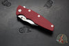 Hinderer Eklipse 3.5"- Bowie Edge- Stonewash Blue Finished Ti And Red G-10 Handle- Stonewash S45VN Blade