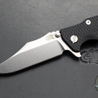 Hinderer Eklipse 3.5"- Bowie Edge- Stonewash Bronze Finished Ti And Black G-10 Handle- Stonewash S45VN Blade