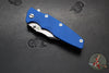 Hinderer Eklipse 3.5"- Bowie Edge- Stonewash Bronze Finished Ti And Blue G-10 Handle- Stonewash S45VN Blade