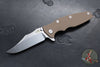 Hinderer Eklipse 3.5"- Bowie Edge- Stonewash Bronze Finished Ti And Various G-10 Handles- Stonewash S45VN Blade