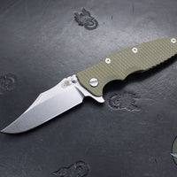 Hinderer Eklipse 3.5"- Bowie Edge- Stonewash Bronze Finished Ti And Various G-10 Handles- Stonewash S45VN Blade