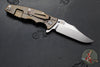 Hinderer Eklipse 3.5"- Bowie Edge- Stonewash Bronze Finished Ti And OD Green G-10 Handle- Stonewash S45VN Blade