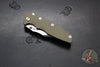 Hinderer Eklipse 3.5"- Bowie Edge- Stonewash Bronze Finished Ti And OD Green G-10 Handle- Stonewash S45VN Blade