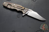 Hinderer Eklipse 3.5"- Bowie Edge- Stonewash Bronze Finished Ti And Red G-10 Handle- Stonewash S45VN Blade