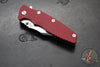 Hinderer Eklipse 3.5"- Bowie Edge- Stonewash Bronze Finished Ti And Red G-10 Handle- Stonewash S45VN Blade