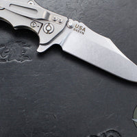 Hinderer Eklipse 3.5"- Bowie Edge- Stonewash Finished Ti And Various G-10 Handles- Stonewash S45VN Blade