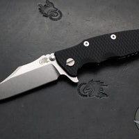 Hinderer Eklipse 3.5"- Bowie Edge- Stonewash Finished Ti And Black G-10 Handle- Stonewash S45VN Blade