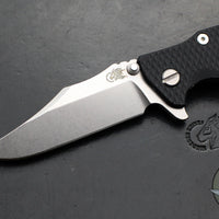 Hinderer Eklipse 3.5"- Bowie Edge- Stonewash Finished Ti And Black G-10 Handle- Stonewash S45VN Blade