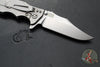 Hinderer Eklipse 3.5"- Bowie Edge- Stonewash Finished Ti And BlueBlack G-10 Handle- Stonewash S45VN Blade