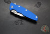 Hinderer Eklipse 3.5"- Bowie Edge- Stonewash Finished Ti And Blue G-10 Handle- Stonewash S45VN Blade