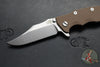 Hinderer Eklipse 3.5"- Bowie Edge- Stonewash Finished Ti And FDE G-10 Handle- Stonewash S45VN Blade